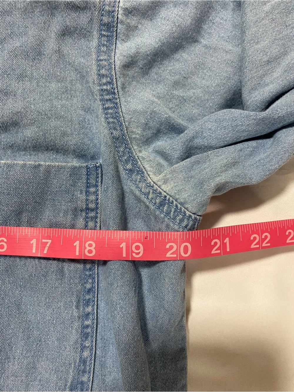 Wrangler Light Blue Denim Button-Down Shirt